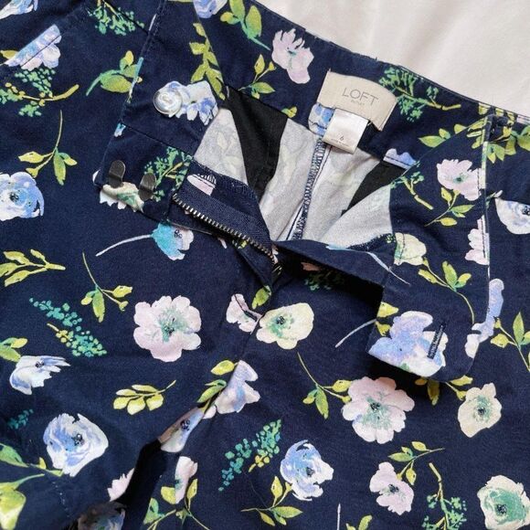 Loft Floral Shorts Spring Summer Size 6 - Picture 7 of 7